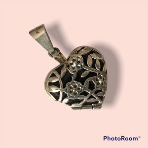 Heart locket pendant .925 sterling silver